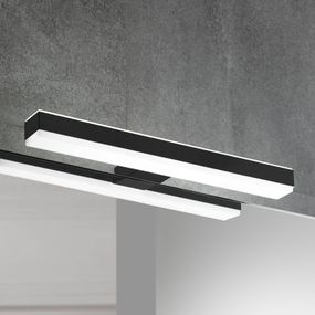Ebir Zrkadlové LED svietidlo Veronica šírka 30cm čierna, Kúpeľňa, plast, polykarbonát, 8W, L: 30 cm, K: 3.8cm