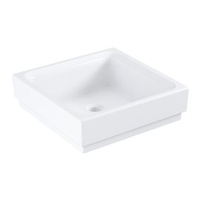 GROHE Cube Ceramic - Umývadlo na dosku 410x410 mm, PureGuard, alpská biela 3948200H