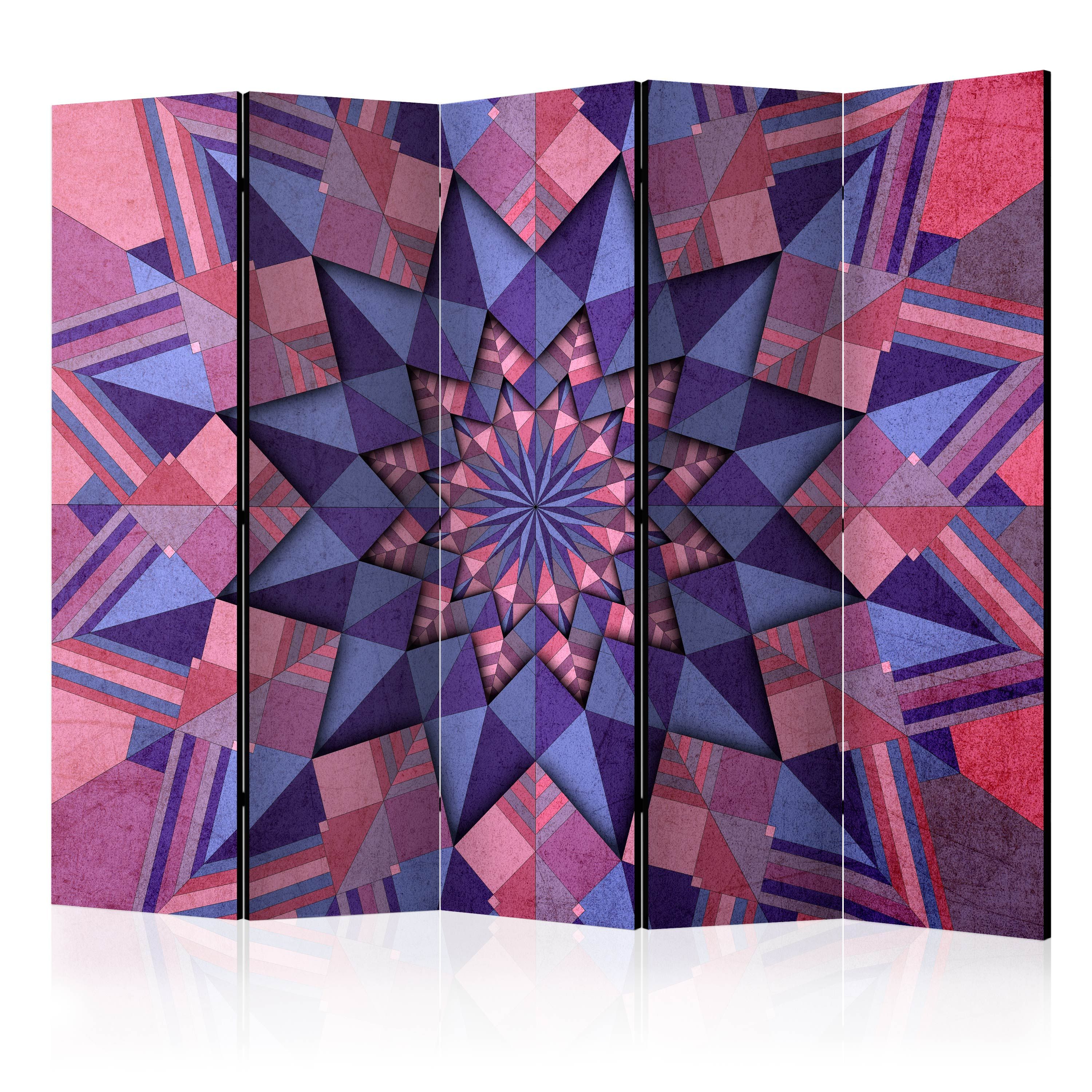 Artgeist Paraván - Star Mandala (Pink-Violet) II [Room Dividers]