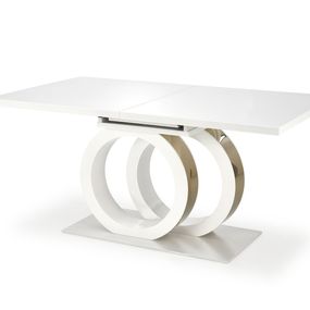 Halmar GALARDO rozkladací stôl, biely/zlatý