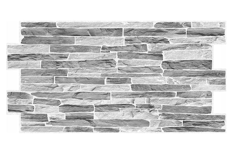 3D PVC obkladový panel 98 x 50 cm - Silver Stone Dark