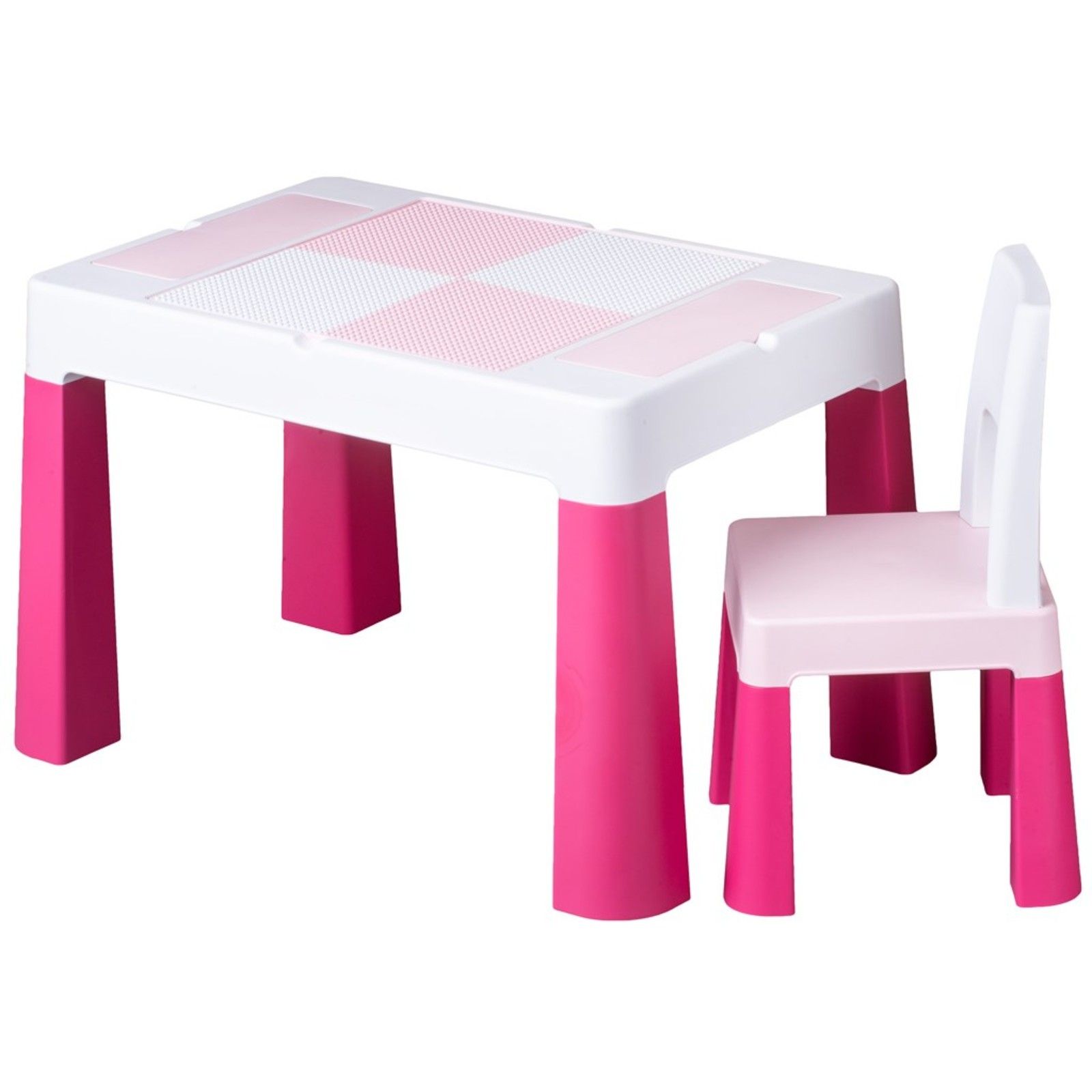 Detský stolček sa stoličkou TEGA MULTIFUN - ružový