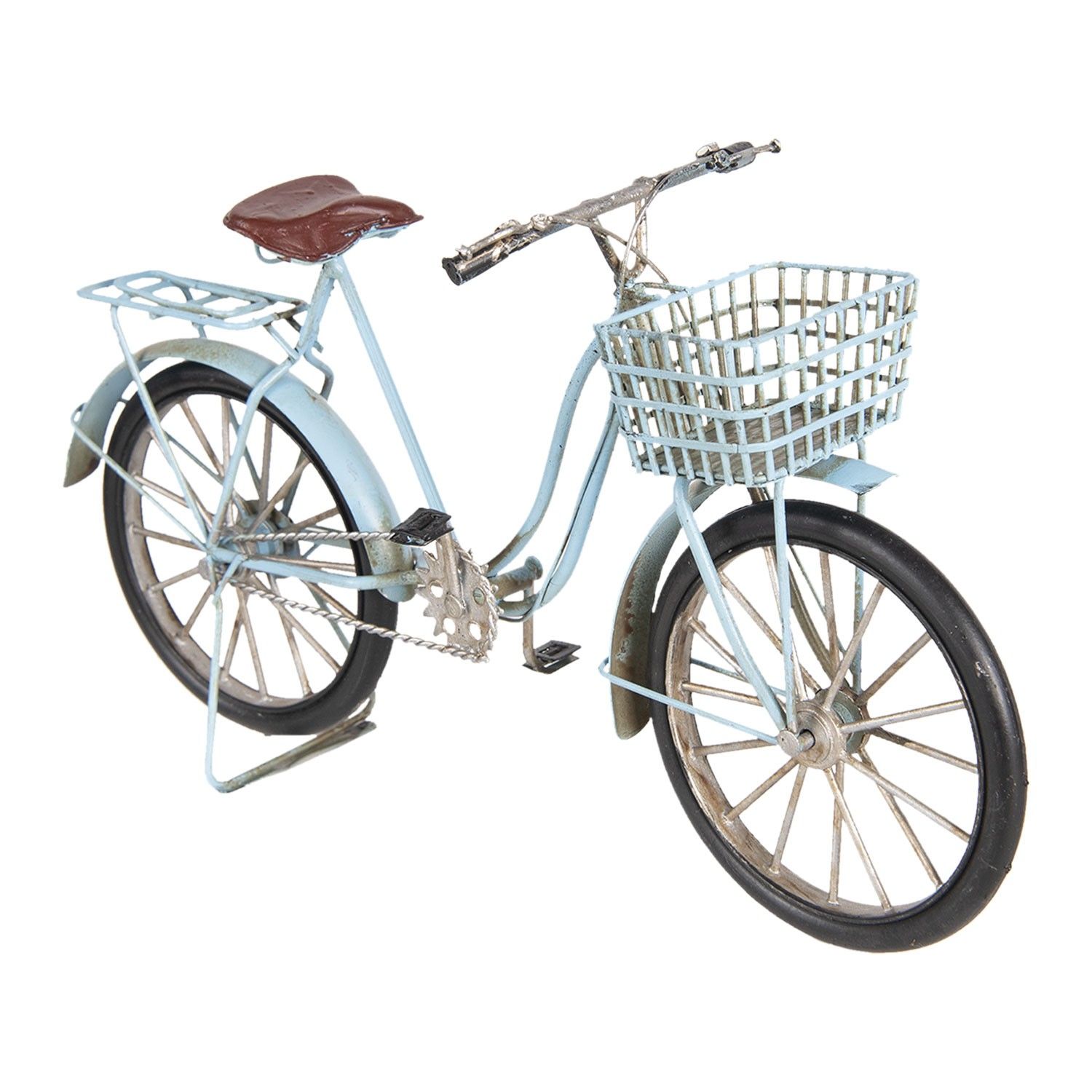 Kovový retro model modrého bicykla - 30*10*17 cm