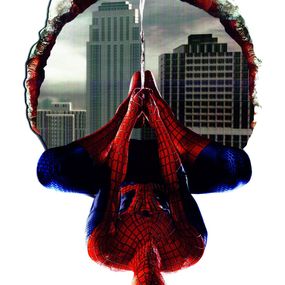 DomTextilu Nálepka na stenu Spiderman 3D 46x70cm  41793 