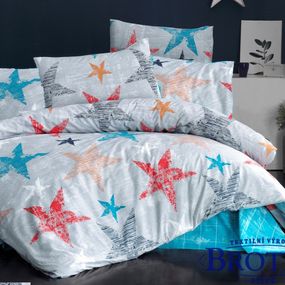 Brotex bavlnená  obliečka Color Stars 240x200/2x70x90 cm
