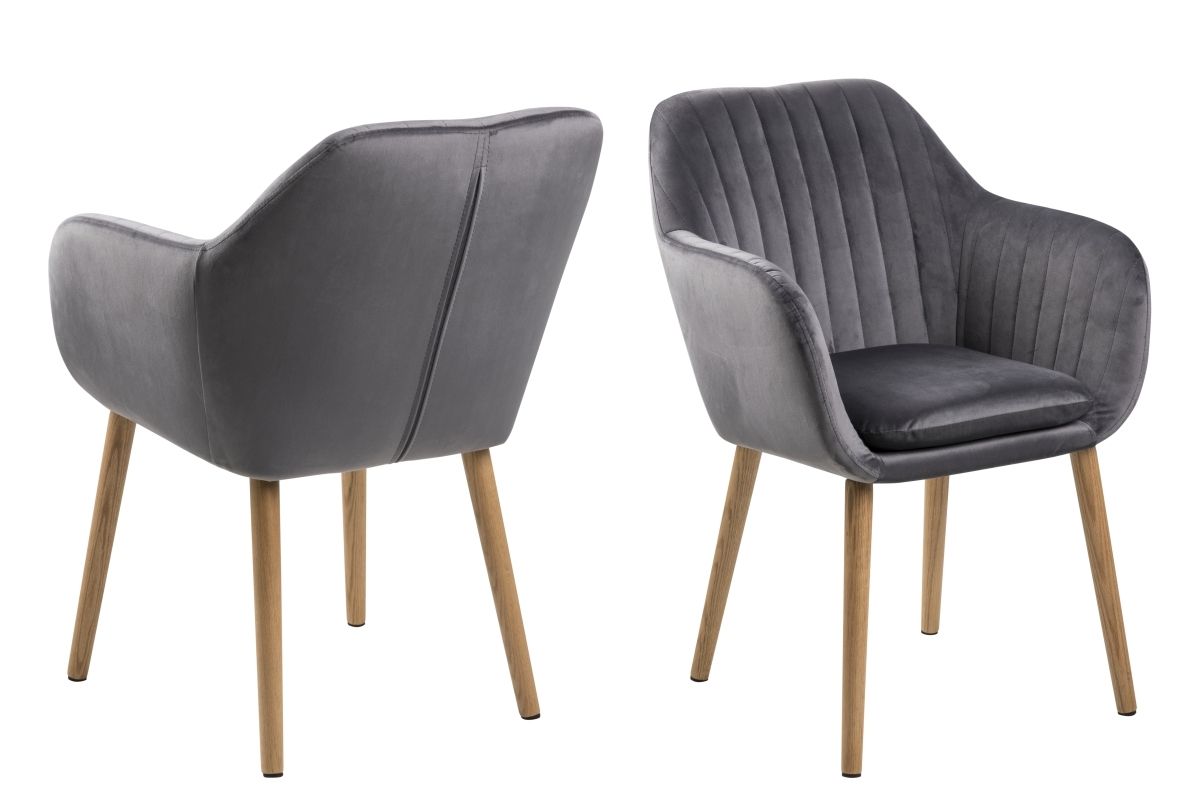 Dizajnová stolička Nashira, tmavo šedá VIC