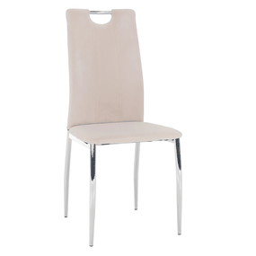 Kondela Jedálenská stolička, béžová Dulux Velvet látka/chróm, OLIVA NEW 70790
