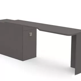Písací stôl rea teeny s kontajnerom l/p - graphite