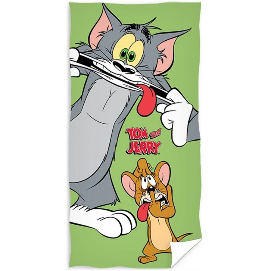 Carbotex · Plážová osuška Tom and Jerry - motív Crazy - 100% bavlna, froté s gramážou 300 gr./m² - 70 x 140 cm