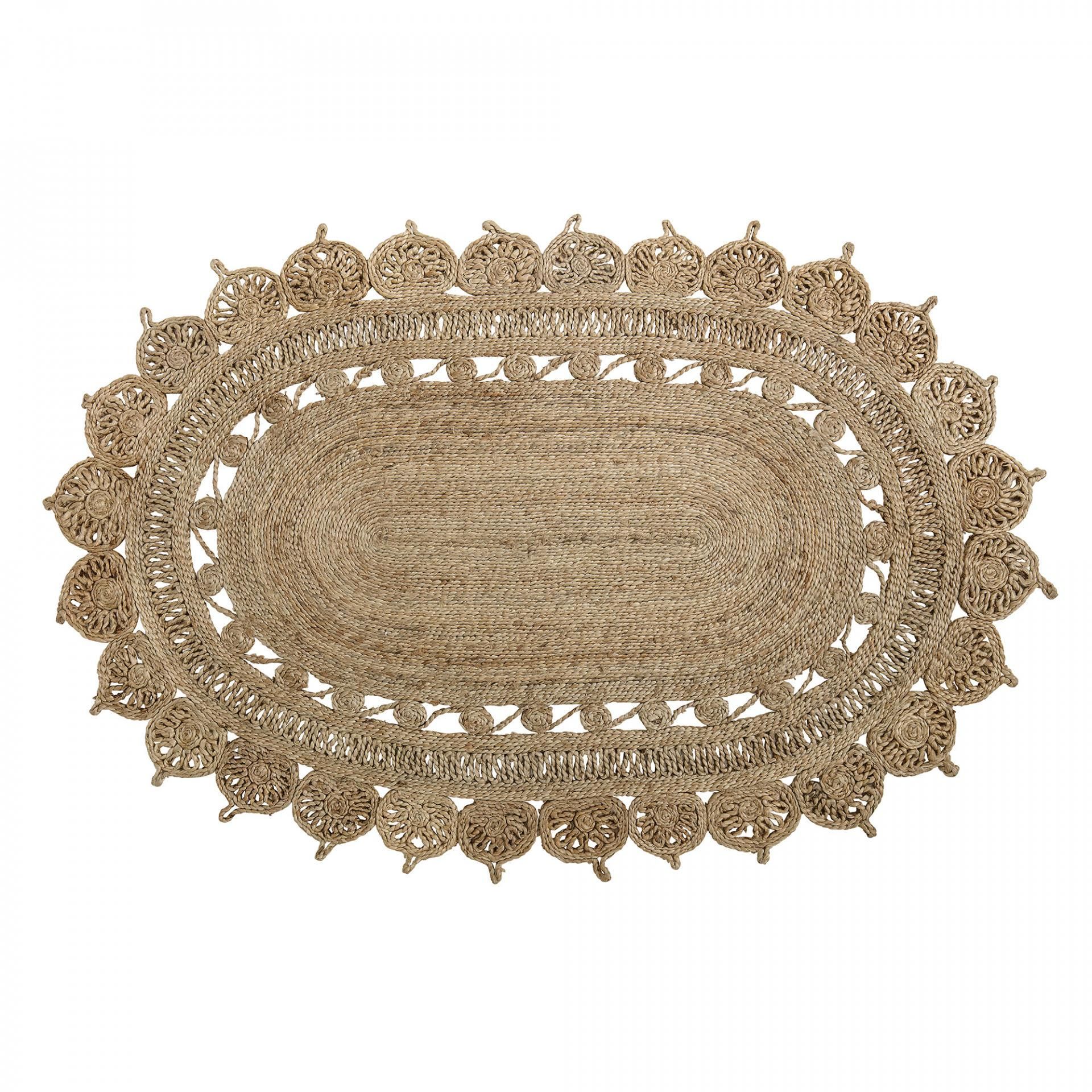 Bloomingville Jutový koberec Jute Oval 180x120