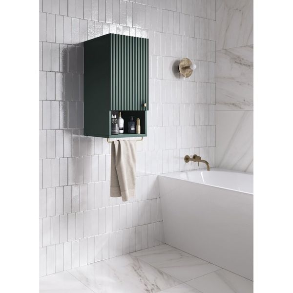 Závesná kúpeľňová skrinka Lore 73 cm zelená