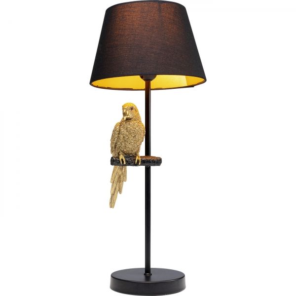 KARE Design Stolní lampa Animal Parrot - zlatá, 56cm