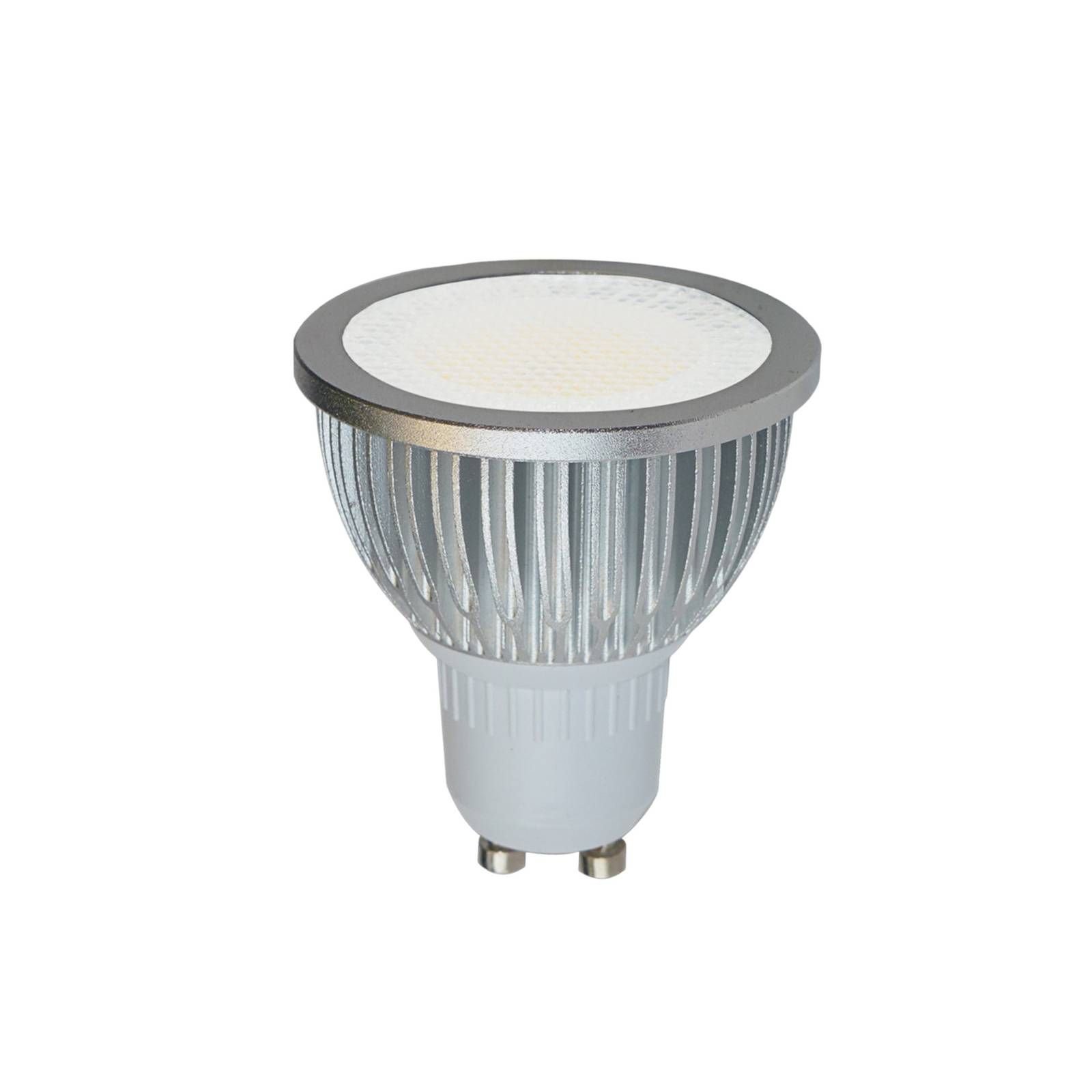 Lindby GU10 5W 829 vysokonapäťová LED žiarovka 85°, hliník, GU10, 5W, Energialuokka: G, P: 5.7 cm