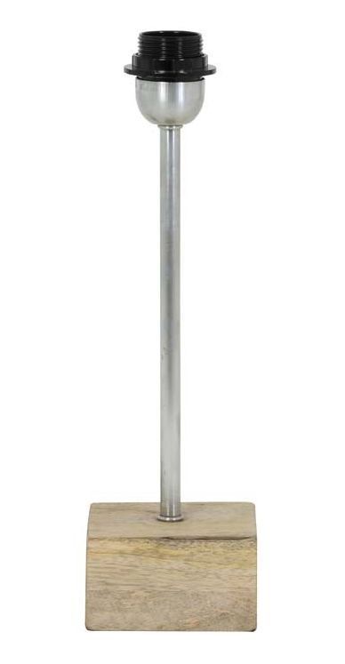 Strieborná kovová základňa k stolnej lampe Ternate - 10*10*27 cm / E27