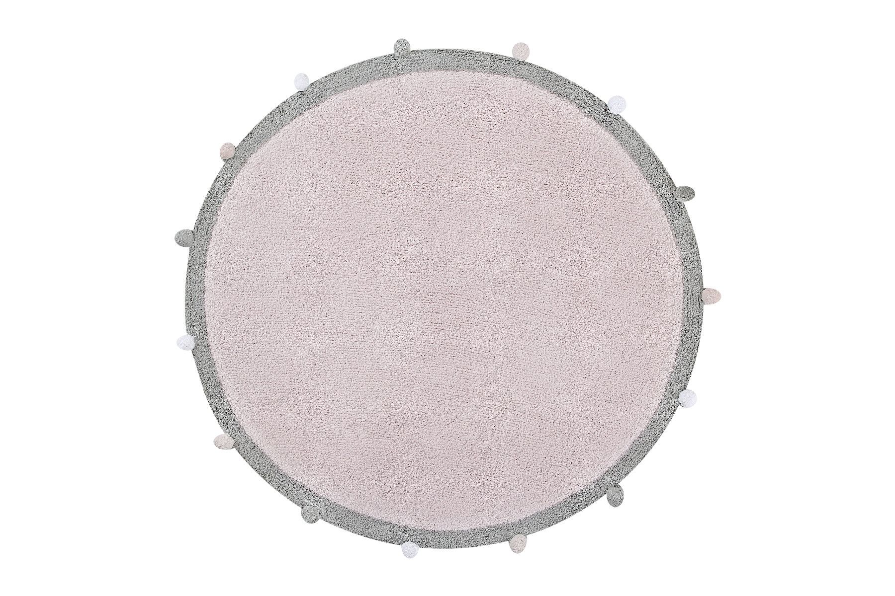 Lorena Canals koberce Pre zvieratá: Prateľný koberec Bubbly Soft Pink - 120x120 (priemer) kruh cm