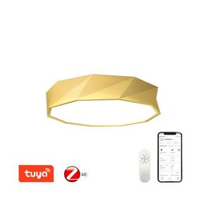 Immax NEO 07132-G60 LED stropné svietidlo Diamante 1x43W | 3450lm | 3000-6000K - ZigBee 3.0, stmievateľné, diaľkové ovládanie, zlatá