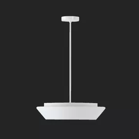 OSMONT 53166 CRATER P5 závěsné skleněné svítidlo bílá IP40 3000 K 33W LED