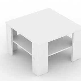 Štvorcový konferenčný stolík rea 4 - biela