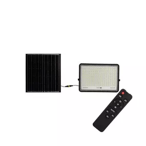 LED Vonkajší solárny reflektor LED/30W/3,2V 6400K čierna + DO