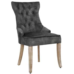 LuxD 25503 Dizajnová stolička Queen zamat sivo-zelená