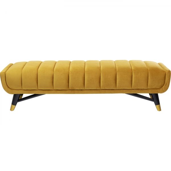 KARE Design Žlutá polstrovaná lavice Pia 162cm