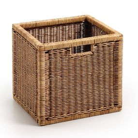 Estila Vidiecky štýlový košík Rattan z prírodného materiálu v hnedej farbe 38cm