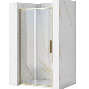 REA - Posuvné sprchové dvere Rapid Slide 120 zlatá REA-K5614