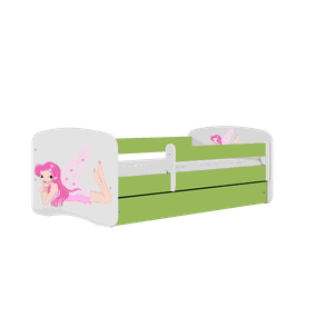Letoss Detská posteľ BABY DREAMS 180/80- Víla Zelená S matracom S uložným priestorom