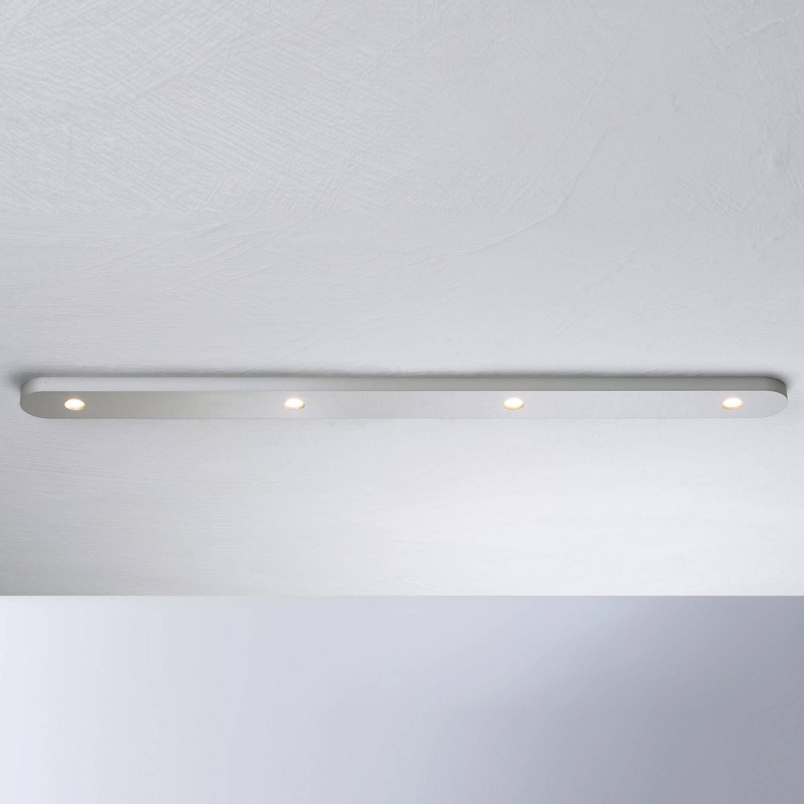 BOPP Bopp Close stropné LED svietidlo, 4-pl., hliník, Obývacia izba / jedáleň, hliník, 7W, P: 70 cm, L: 5 cm, K: 1.5cm