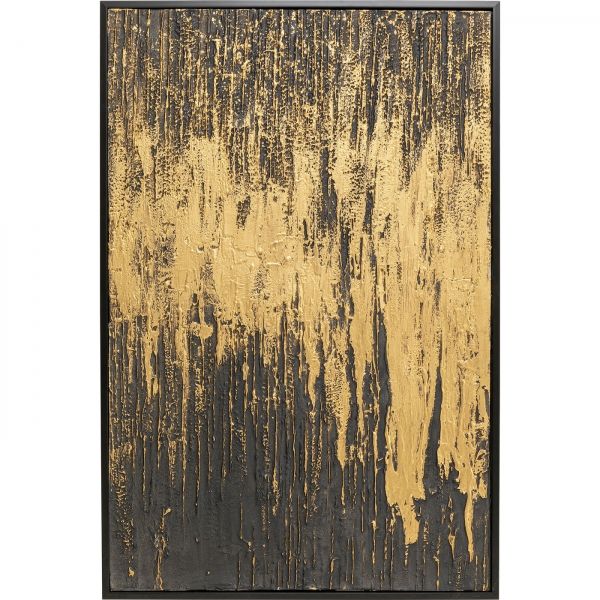 KARE Design Zarámovaný obraz Abstract Black 80x120cm