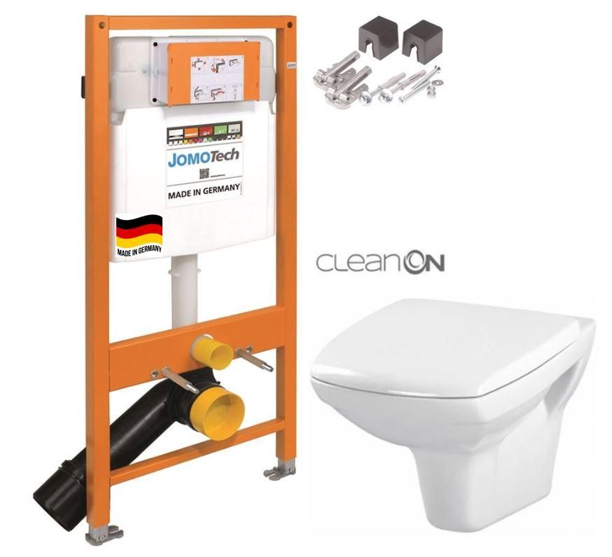 JOMOTech modul pre závesné WC bez sedátka + WC CERSANIT CLEANON CARINA + SEDADLO 174-91100700-00 CA1