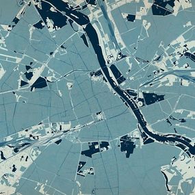 Warszawa - mapa w kolorze - fototapeta FX3335