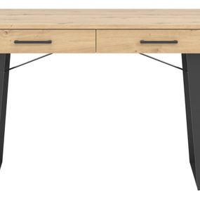 Písací stôl alfred - dub artisan/čierny