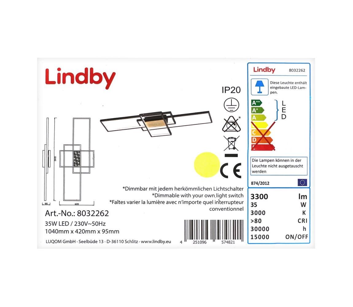 Lindby - LED Stmievateľný prisadený luster EMILJAN LED/35W/230V
