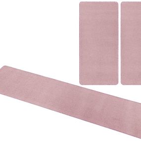 Hanse Home Collection koberce Kobercová sada Nasty 104446 Light-Rose - 3 diely: 70x140 cm (2x), 70x240 cm (1x) cm