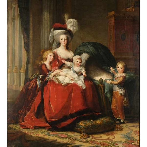 MS-3-0253 Vliesová obrazová fototapeta Marie Antoinette - Vigeé Le Brun, veľkosť 225 x 250 cm