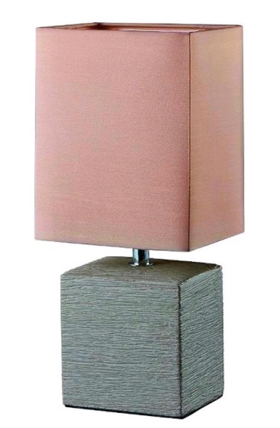 Stolná lampa Ping, taupe látka