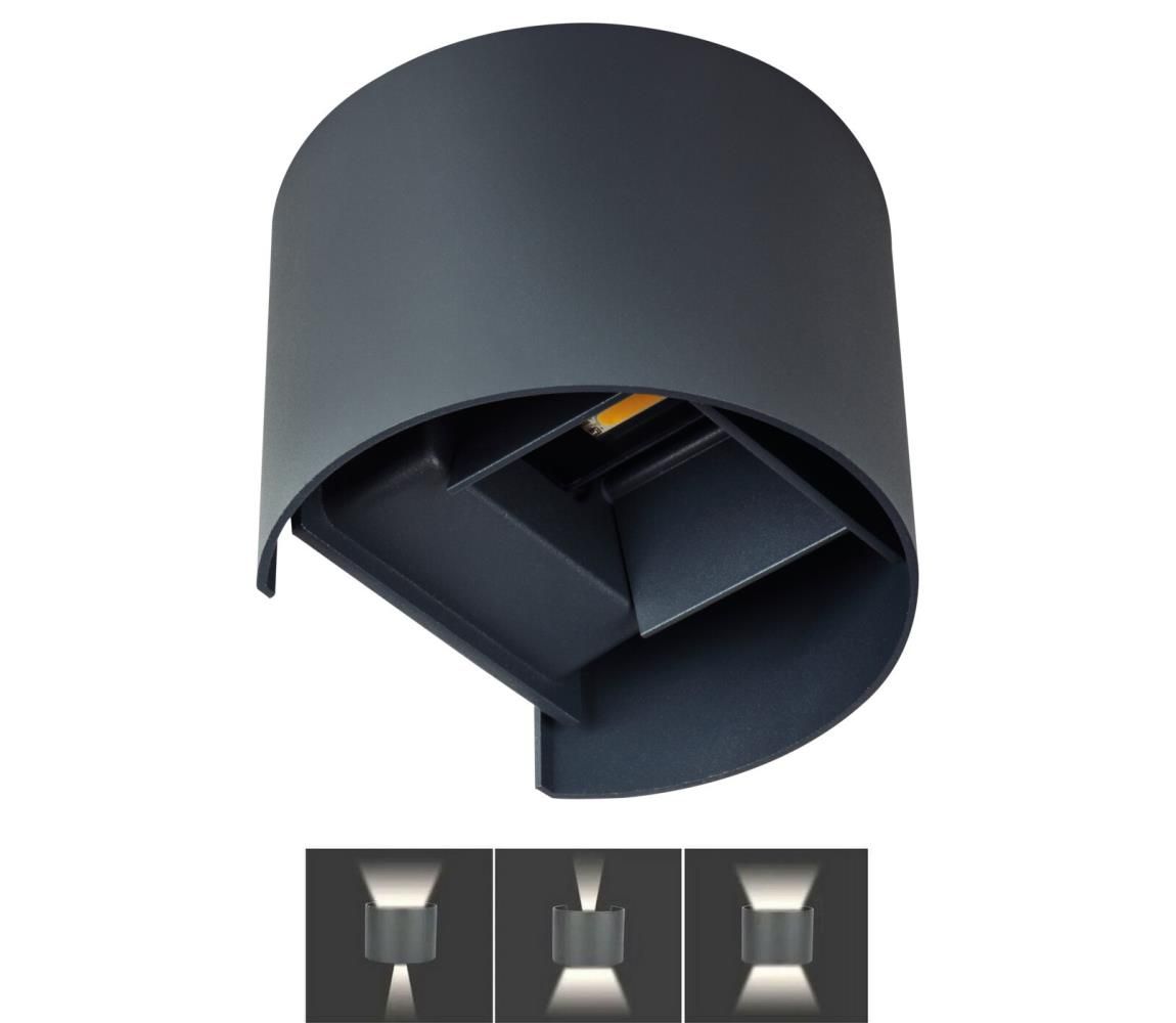 LED Vonkajšie nástenné svietidlo REKA LED/7W/230V IP54 čierna