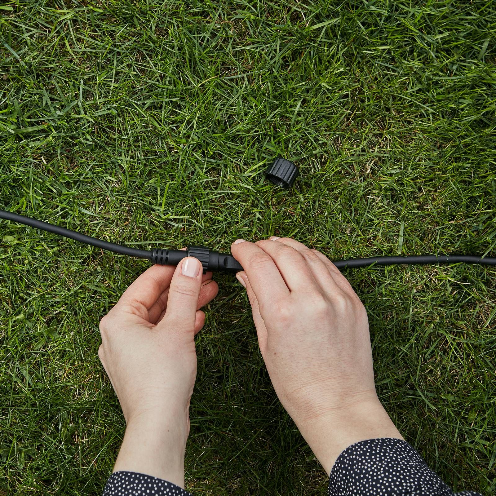 Markslöjd Garden 24 predlžovací kábel, čierna, 10 m, guma, P: 1000 cm