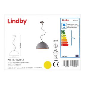 Lindby - Luster na lanku JELIN 1xE27/60W/230V