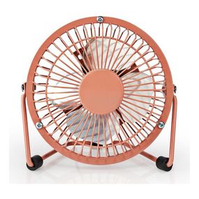 Nedis FNDK1PK10 - Stolný ventilátor 3W/USB 10 cm rosegold