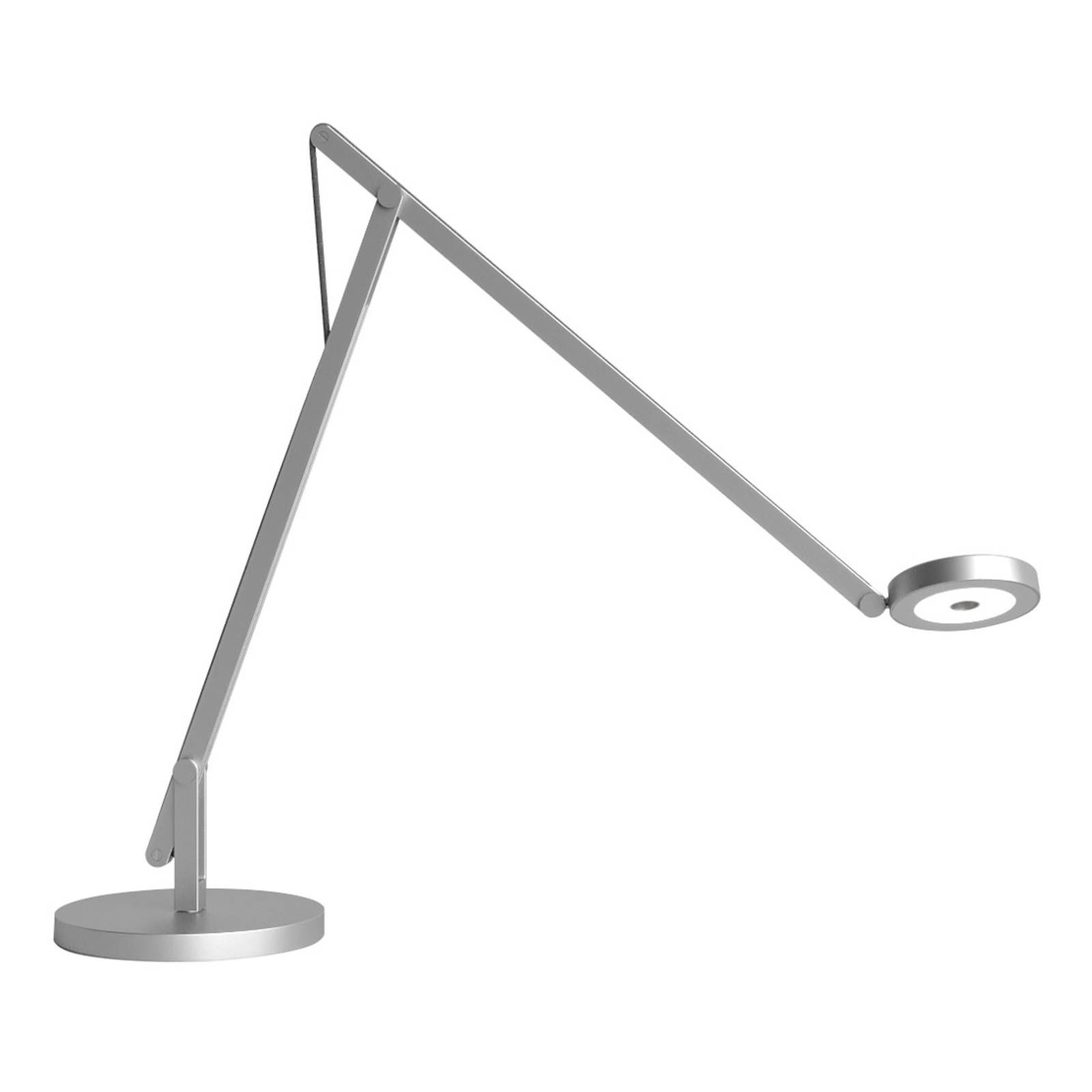 Rotaliana String T1 stolná LED lampa Ag, Ag, Pracovňa / Kancelária, hliník, polykarbonát, textil, 9W, K: 52.5cm