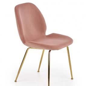 Jedálenská stolička Tanya ružová/zlatá