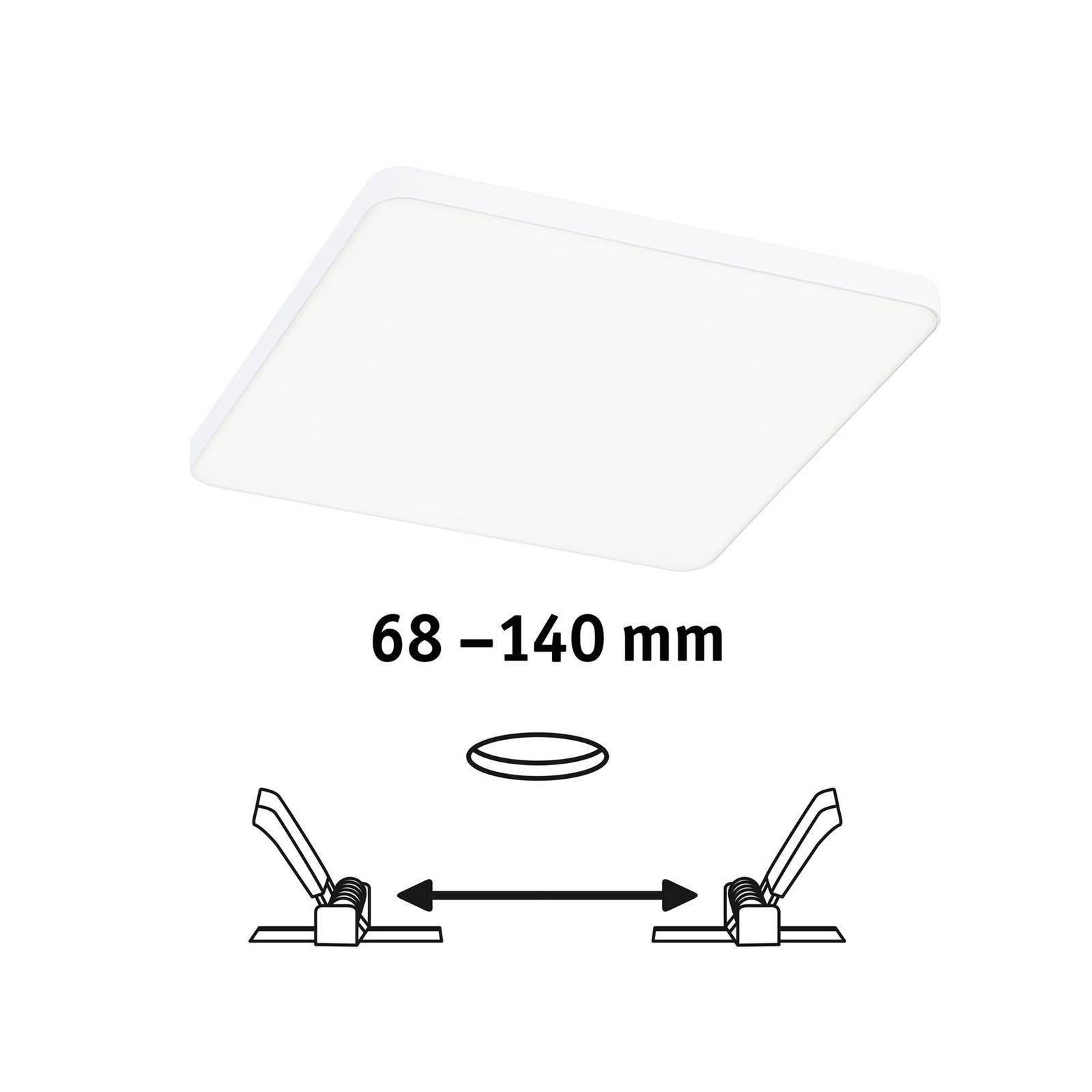 Paulmann Veluna Edge LED zapustené 4000K 16x16 cm, Obývacia izba / jedáleň, plast, 12W, P: 16 cm, L: 16 cm, K: 0.9cm