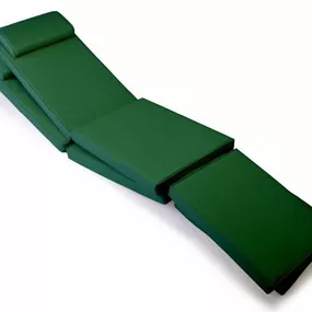 Divero 36875 Sada 2x polstrovanie pre lehátko 188 cm - tmavo zelená