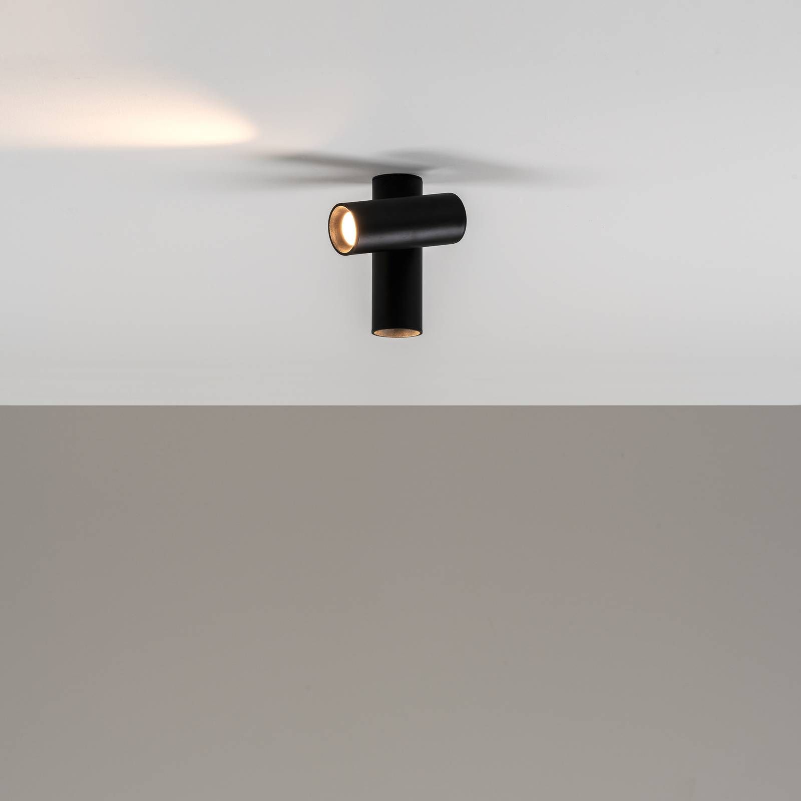 Milan Iluminación Haul stropné LED svietidlo 2-pl, čierna, Obývacia izba / jedáleň, hliník, 5W, L: 8.5 cm, K: 12.3cm