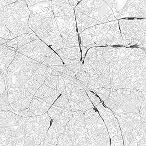 Paris grey map - fototapeta FXL3347