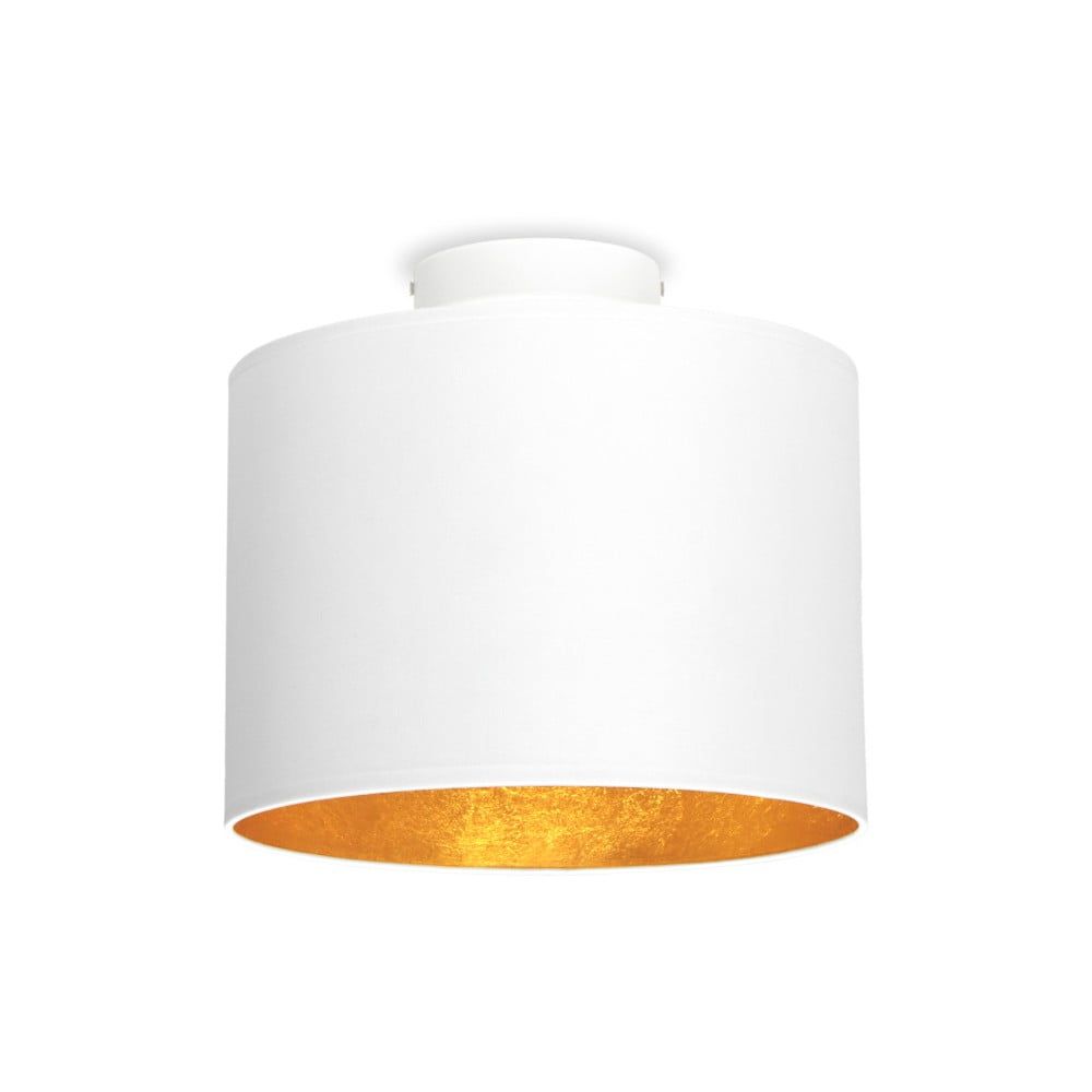 Biele stropné svietidlo s detailom v zlatej farbe Sotto Luce MIKA, Ø 25 cm