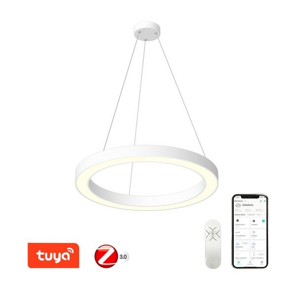 Immax 07092L NEO PASTEL Smart závesné svietidlo 95cm 66W biela s diaľkovým ovládaním Zigbee 3.0