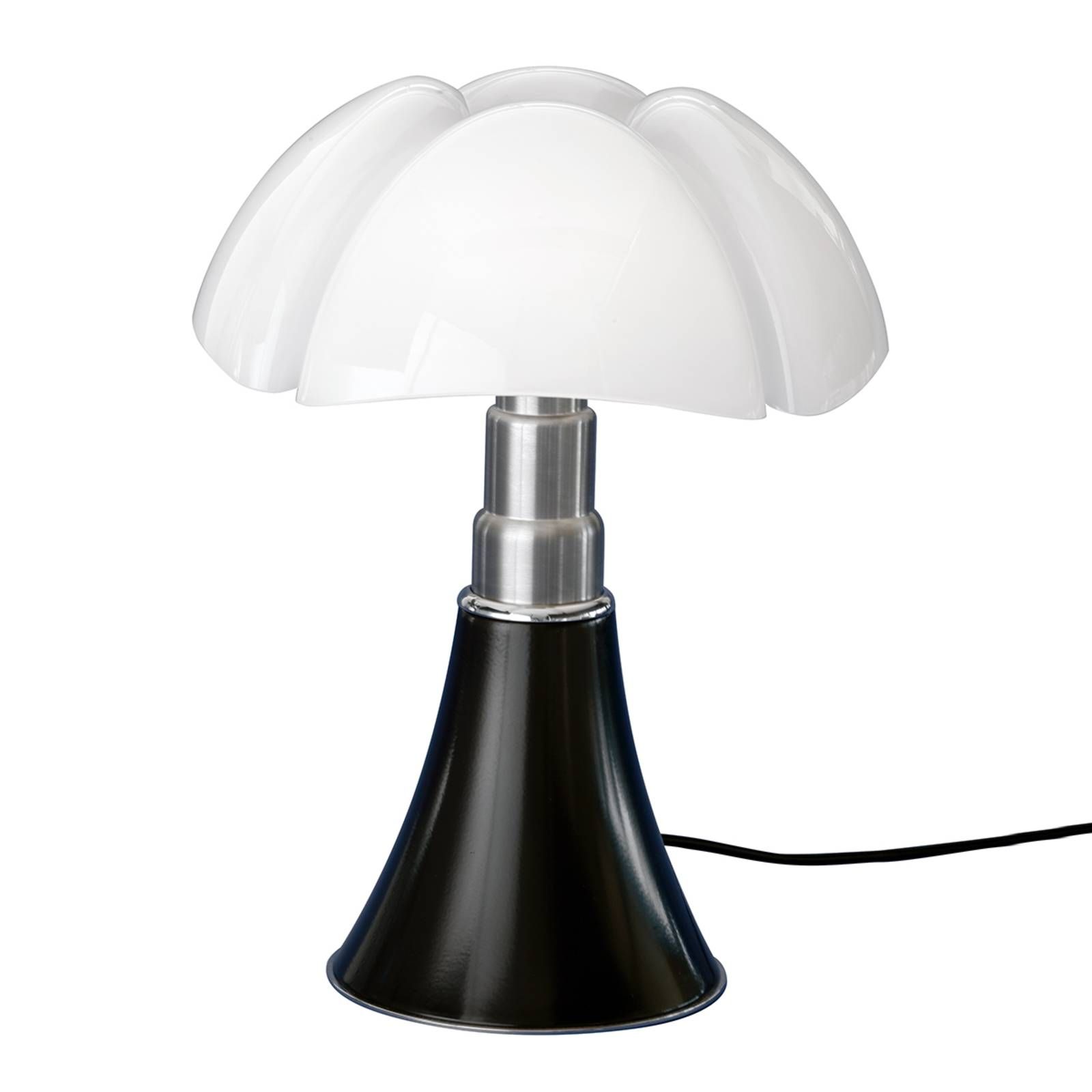 Martinelli Luce Pipistrello – stolná lampa, čierna, Obývacia izba / jedáleň, kov, ušľachtilá oceľ, metakrylan, E14, 5.4W, K: 86cm